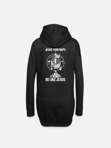 Jesus Took Naps Be Like Jesus I Christian God - Hoodie-Kleid - Schwarz