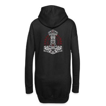 Mjolnir Hammer of God Norse Mythology viking - Hoodie-Kleid - Schwarz - Hinten