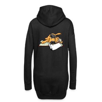 Hund Student Studium Uni Universität Gelehrter Abi - Hoodie-Kleid - Schwarz - Hinten