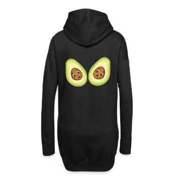 Avocados Früchte Frucht Vegetarisch - Hoodie-Kleid - Schwarz - Hinten