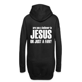 Fan de Jésus - Sweat-shirt à capuche long Femme - noir - Dos