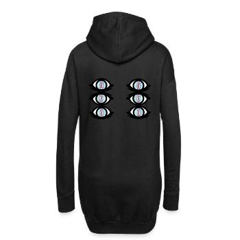 Auge Augen Fantasy spirituell Schamane Okkult - Hoodie-Kleid - Schwarz - Hinten