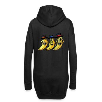 Bananes Sentiments Emotion Banane Fruit Fruit - Sweat-shirt à capuche long Femme - noir - Dos
