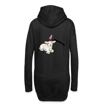 Bien-être animal Ovins Agneau de Pâques Consommation de viande - Sweat-shirt à capuche long Femme - noir - Dos