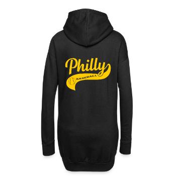Philadelphia Baseball Skyline Philly Cityscap - Sweat-shirt à capuche long Femme - noir - Dos