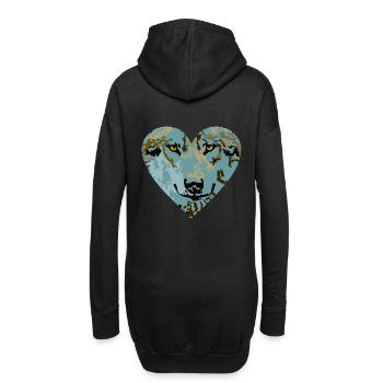 Cœur Loup Bleu - Sweat-shirt à capuche long Femme - noir - Dos