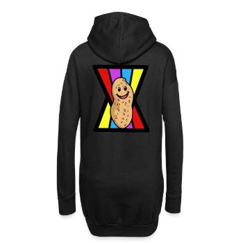 Cacahuètes Noix Noix Nourriture Joyeuse - Sweat-shirt à capuche long Femme - noir - Dos