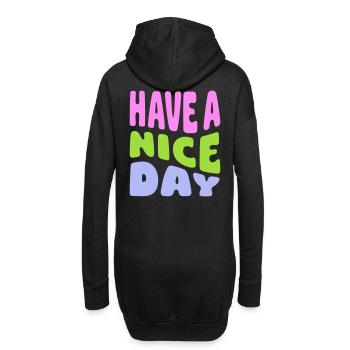 Bonne journée - Sweat-shirt à capuche long Femme - noir - Dos