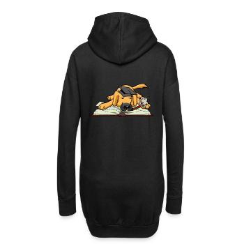 Hund Student Studium Uni Universität lernen Buch - Hoodie-Kleid - Schwarz - Hinten