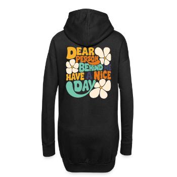 Chère personne derrière moi, bonne journée. - Sweat-shirt à capuche long Femme - noir - Dos