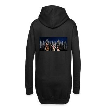 Wildnis schamane Krieger Ureinwohner - Hoodie-Kleid - Schwarz - Hinten