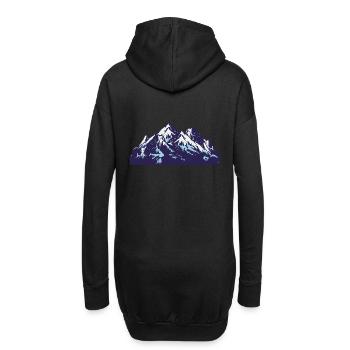 Montagne Sommet Roches Montagnes Alpinistes - Sweat-shirt à capuche long Femme - noir - Dos