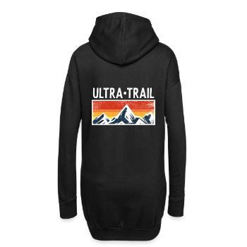 Ultra Trail Runner Mountains montagnes coureurs cadeaux - Sweat-shirt à capuche long Femme - noir - Dos