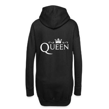Pärchen Design! King - Queen! - Hoodie-Kleid - Schwarz - Hinten
