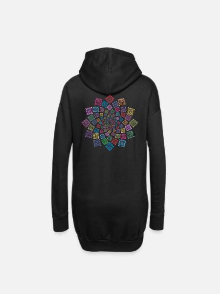 Kaleidoscope - Hoodie Dress - black