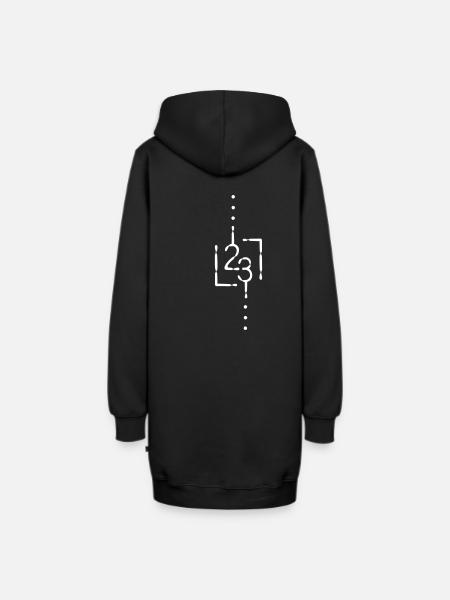 23 Logo 22 - Hoodie-Kleid - Schwarz