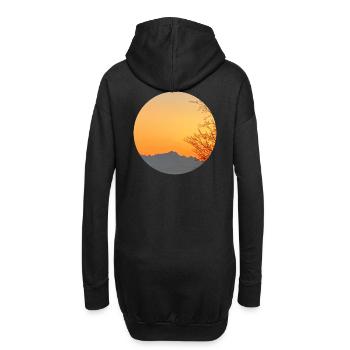 alpen natur - Hoodie-Kleid - Schwarz - Hinten