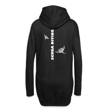 Plongée sous-marine Raies Manta - Sweat-shirt à capuche long Femme - noir - Dos