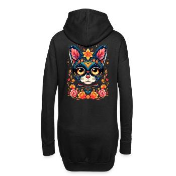 Chat mexicain 6 - Sweat-shirt à capuche long Femme - noir - Dos
