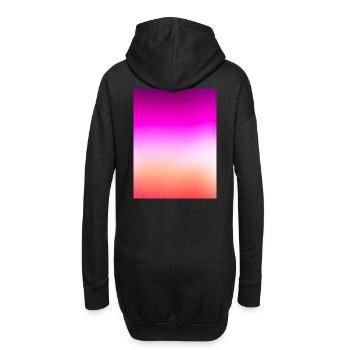 Strahlender Pastell-Sonnenuntergangsgradient - Hoodie-Kleid - Schwarz - Hinten