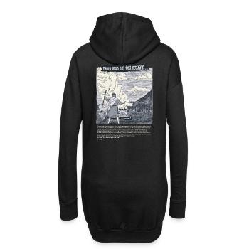 Elia vertraut Gott - Hoodie-Kleid - Schwarz - Hinten