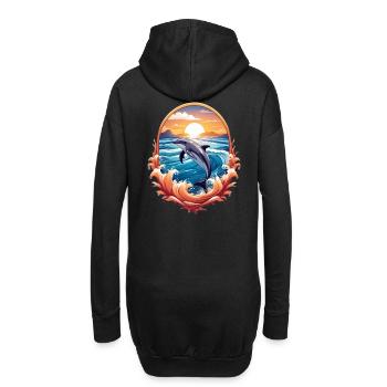 Delfin - Hoodie-Kleid - Schwarz - Hinten