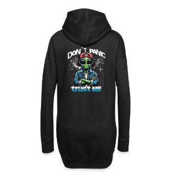 Don`t Panic Trust Me Alien - Hoodie-Kleid - Schwarz - Hinten