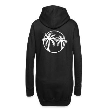 Palmen - Hoodie-Kleid - Schwarz - Hinten