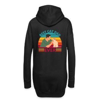 Best Cat Dad Ever - cadeau pour les amoureux des chats - Sweat-shirt à capuche long Femme - noir - Dos