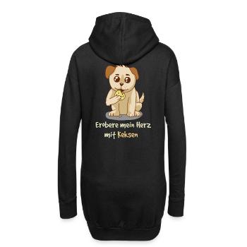 Conquérir mon cœur avec des biscuits Fantasy - Sweat-shirt à capuche long Femme - noir - Dos