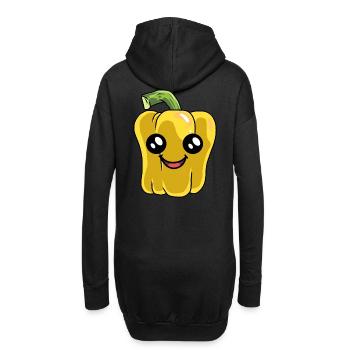 Poivrons, Légumes, Cuisine, Végétarien, Cuisine, Chef amateur - Sweat-shirt à capuche long Femme - noir - Dos