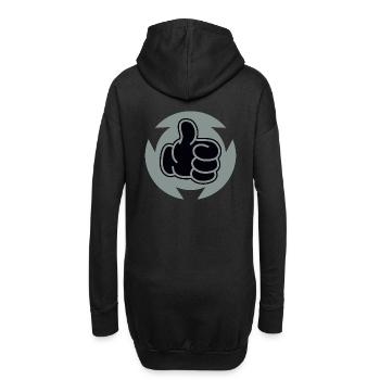 Daumen Hoch - Hoodie-Kleid - Schwarz - Hinten