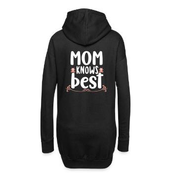 Mom knows best - Hoodie-Kleid - Schwarz - Hinten
