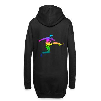 Fußball - Hoodie-Kleid - Schwarz - Hinten