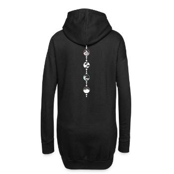 4 Produits - Sweat-shirt à capuche long Femme - noir - Dos