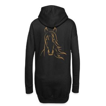 Horse - Hoodie-Kleid - Schwarz - Hinten