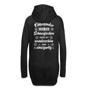 Enkelkinder sind wie Schneeflocken - Hoodie-Kleid - Schwarz - Hinten