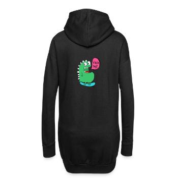 monstre de planche à roulettes - Sweat-shirt à capuche long Femme - noir - Dos