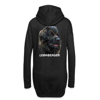 Leonberger,Hundekopf,Hunderasse,Hund,Hunderasse - Hoodie-Kleid - Schwarz - Hinten