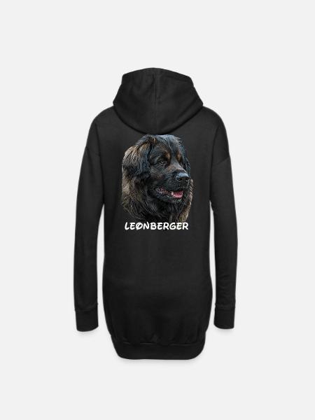 Leonberger,Hundekopf,Hunderasse,Hund,Hunderasse - Hoodie-Kleid - Schwarz