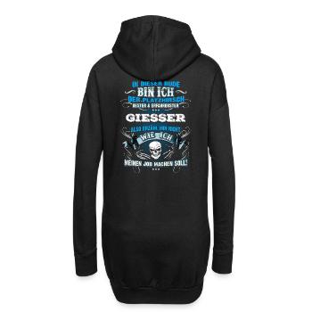 Edles Berufe-Shirt für den Gießer - Hoodie-Kleid - Schwarz - Hinten