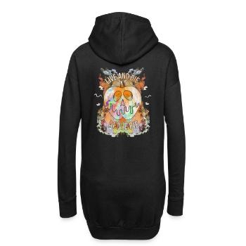 Vivre et mourir Apple Pie Art Design - Sweat-shirt à capuche long Femme - noir - Dos