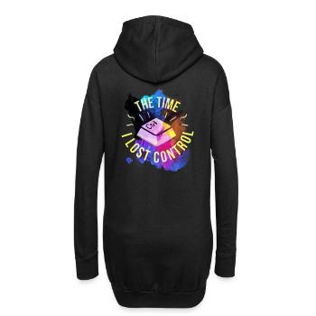 Die Zeit keiner Kontrolle Ctrl Art Design - Hoodie-Kleid - Schwarz - Hinten