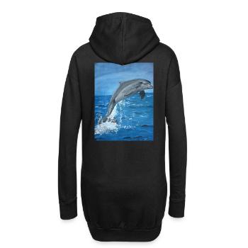 Delphin - Hoodie-Kleid - Schwarz - Hinten