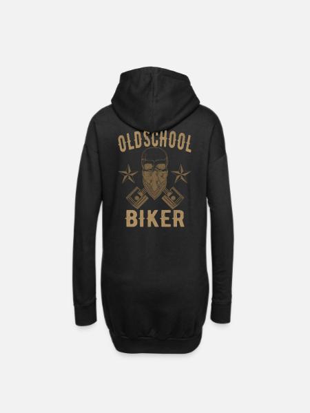 Biker Old School - Hoodie-Kleid - Schwarz