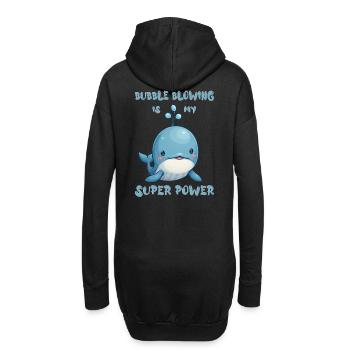 Bubble blowing is my super power - Hoodie-Kleid - Schwarz - Hinten