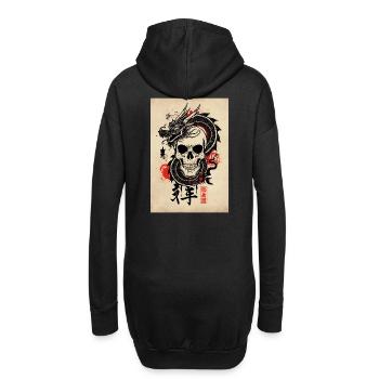 Streetwear Drache Japan Style T-Shirt - Hoodie-Kleid - Schwarz - Hinten