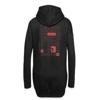 Sommer Sonne Sonnenschein - Hoodie-Kleid - Schwarz - Hinten