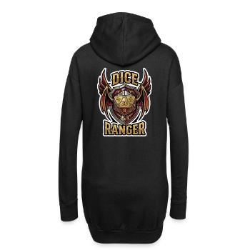 D20 RPG Ranger Ailé de Dé - Sweat-shirt à capuche long Femme - noir - Dos