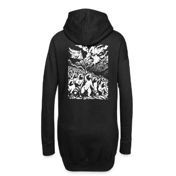 Protestation des ratons laveurs : design artistique urbain vintage - Sweat-shirt à capuche long Femme - noir - Dos